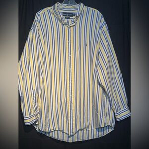 Polo by Ralph Lauren Yellow and Blue Striped Shirt